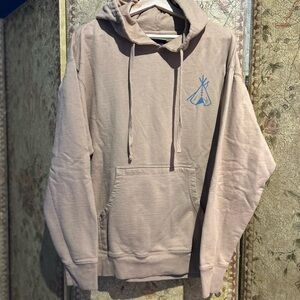 Pendleton Tan Hoodie Size Large with Blue Graphic